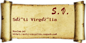 Sóti Virgília névjegykártya
